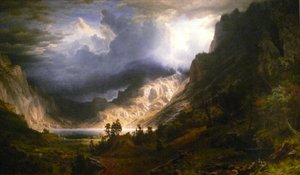 A Storm in the Rocky Mountains, Mt. Rosalie by Albert Bierstadt