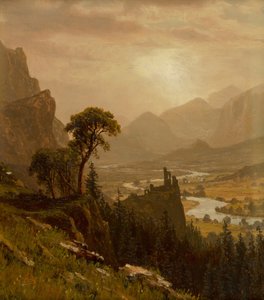 Sunset on the Mountain by Albert Bierstadt