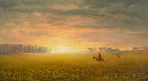 Sunset on the Prairies by Albert Bierstadt