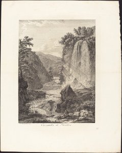 Small Waterfall of Tivoli by Albert Christoph Dies
