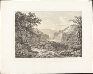 Small Waterfall of Tivoli, Second View by Albert Christoph Dies