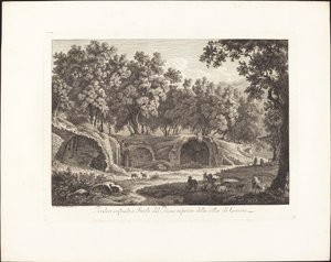 Ruins Existing in Tivoli of the Lower Floor of the Villa of Cassius by Albert Christoph Dies