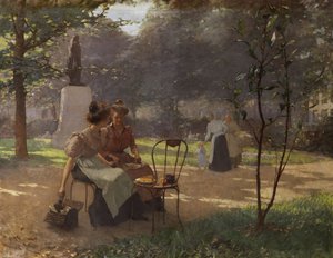 Two Young Girls in the Park