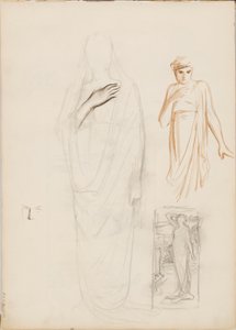 Aino Ackté as Alcestis, Sketch by Albert Edelfelt
