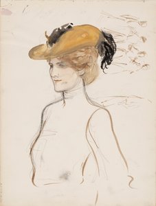 Woman with a Hat by Albert Edelfelt