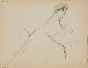Seated Woman, Profile by Albert Edelfelt