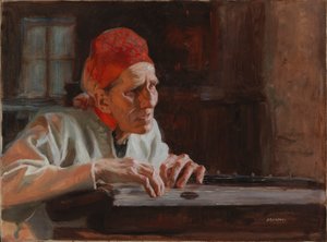 Larin Paraske’s Lamentations by Albert Edelfelt