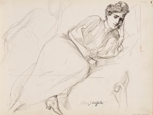 Resting Woman by Albert Edelfelt