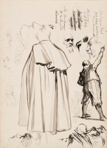 Male Figures, Faces by Albert Edelfelt