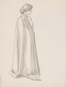 Woman in a Cloak by Albert Edelfelt