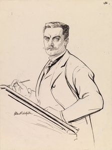 Self-Portrait at the Desk by Albert Edelfelt