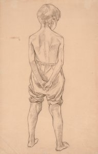 Standing Young Boy, Study for the Boys Playing on the Shore by Albert Edelfelt