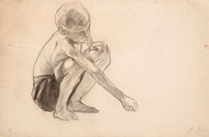 Study for Boys Playing on the Shore by Albert Edelfelt