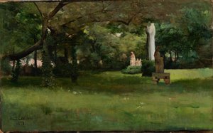 The Cluny Museum Garden in Paris by Albert Edelfelt
