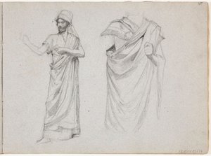 Two Male Figures Dressed in Togas by Albert Edelfelt