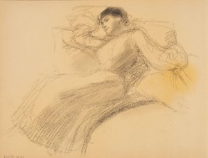 Resting Woman by Albert Edelfelt