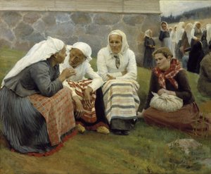 Women outside the Church at Ruokolahti