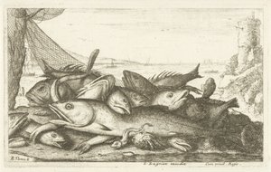Fishing with Hermit Crab (Various Species of Fish) by Albert Flamen