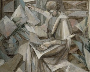 Woman with Phlox by Albert Gleizes