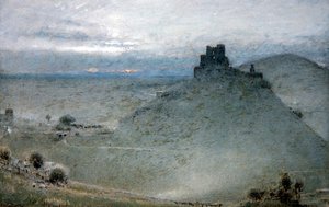 Corfe Castle by Albert Goodwin