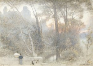 Corfe Castle by Albert Goodwin