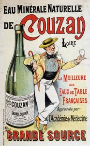 Advertising for the Mineral Water of Couzan - by Albert Guillaume (1873-1942), c.1895 by Albert Guillaume