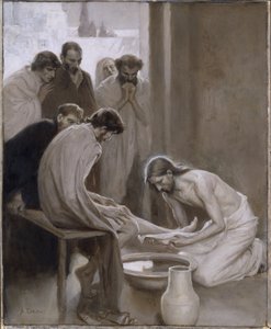 Christ washing the Feet of the Disciples, by Albert Edelfelt