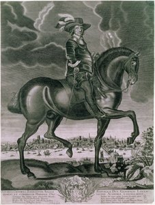Equestrian portrait of Oliver Cromwell