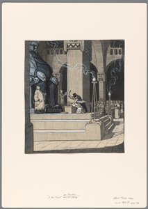 Design for a Political Cartoon: The Sacrifice of the Public School by Liberalism by Albert Hahn (I)