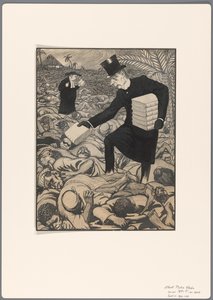 Design for a Political Cartoon on Missionary Work by Albert Hahn (I)