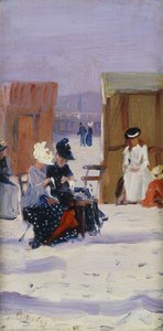 On the Beach by Albert Jnr. Ludovici