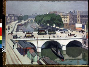Saint-Michel Bridge in Paris, Quai des Grands-Augustins
