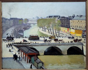 View of the Pont Saint Michel in Paris