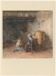 Two Children in a Peasant Interior