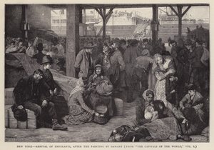 New York - Arrival of Emigrants by Albert Pierre Dawant