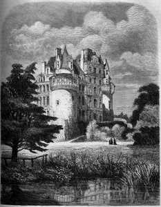 Chateau de la Loire: exterior view of the Chateau de Brissac (Renaissance architecture)