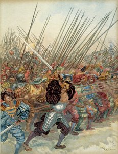 Fifth Italian War (1515-1516): Swiss Charge on the Weapons of Francois I and His Venetian Allies at Marignan