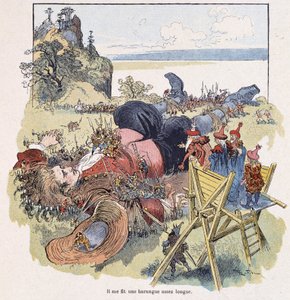 Gulliver Tied Up by the Lilliputians - in 