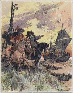 Illustration for Le Capitaine Bellormeau by and illustrated by A Robida by Albert Robida