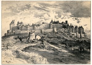 Medieval city of Carcassonne by Albert Robida