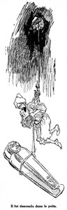 Sindbad the sailor (Sinbad) - tale of the thousand and one (1001) nights - illustration of a book from 1948 (Fortin edition, collection Wonderful Imaging of Childhood) telling his adventures - Fourth voyage: Si by Albert Robida
