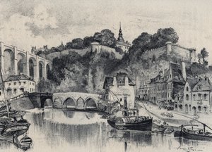 The City of Dinan - Old France - Brittany - text, drawings and lithographs, by Albert Robida (1848-1926) by Albert Robida