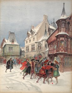 The King Wounded during a Mock Battle at the House of St. Pol in Romorantin, Illustration from 