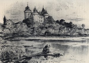 The castle of Combourg in Ille-et-Vilaine - Old France - Brittany - text, drawings and lithographs, by Albert Robida (1848-1926) undated end 19th century by Albert Robida