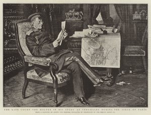 The Late Count von Moltke in his Study at Versailles during the Siege of Paris by Albert Sauvert