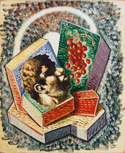 Head with grapes by Alberto  Savinio