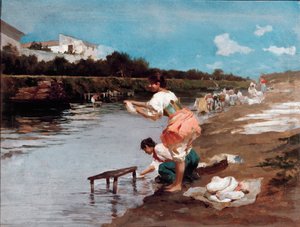 Laundresses on the river