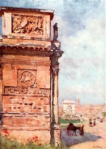 Arch of Titus from the Arch of Constantine by Alberto Pisa
