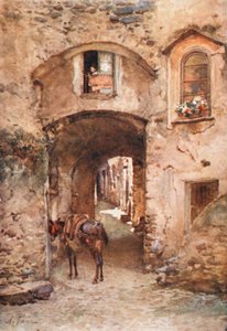 Street in Castrogiovanni by Alberto Pisa