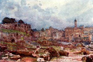 The Forum, looking towards the Capitol by Alberto Pisa